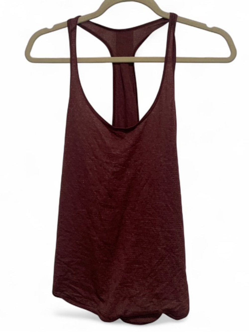 Lululemon Dark Red Subtle Striped Drapey Racerback Tank Top